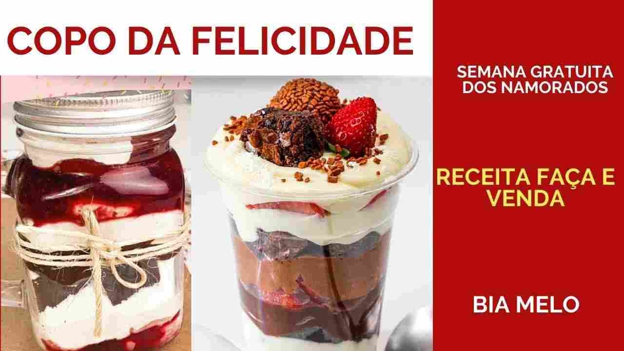 Copo da Felicidade o Doce do Momento - Creme de Ninho e Brownie