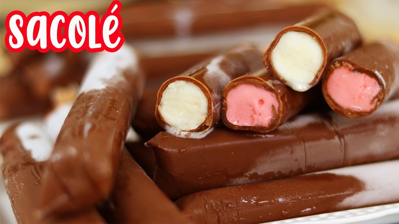 Sacolé Gourmet com Casquinha de Chocolate para Vender