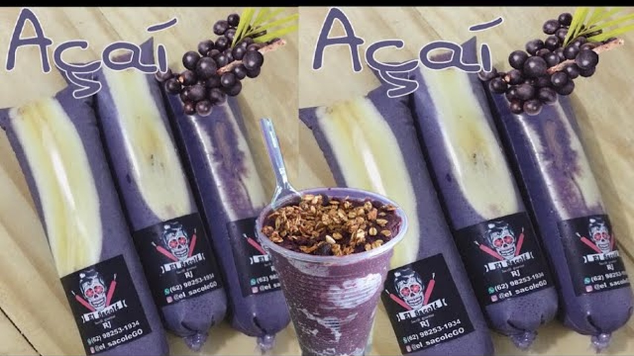 Geladinho Gourmet de Açaí com Leite Condensado