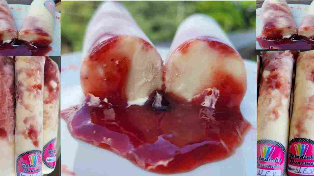 Geladinho Gourmet com Geleia de Frutas Vermelhas