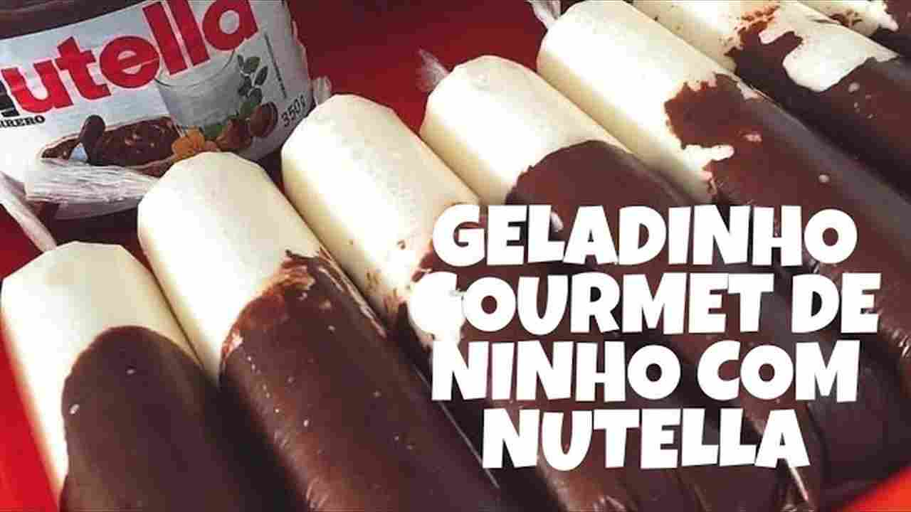 Geladinho Gourmet de Ninho com Nutella
