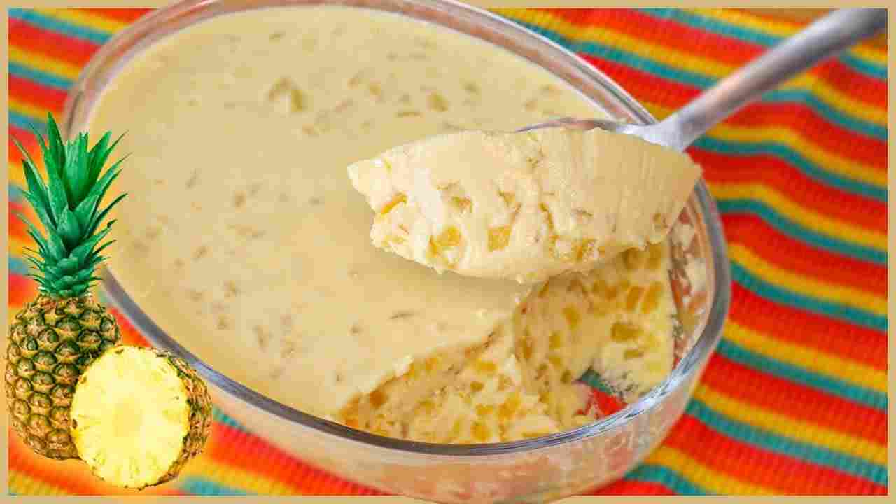 Você Não Pode Ficar sem Essa Sobremesa no Seu Natal I Gelado de Abacaxi na Travessa