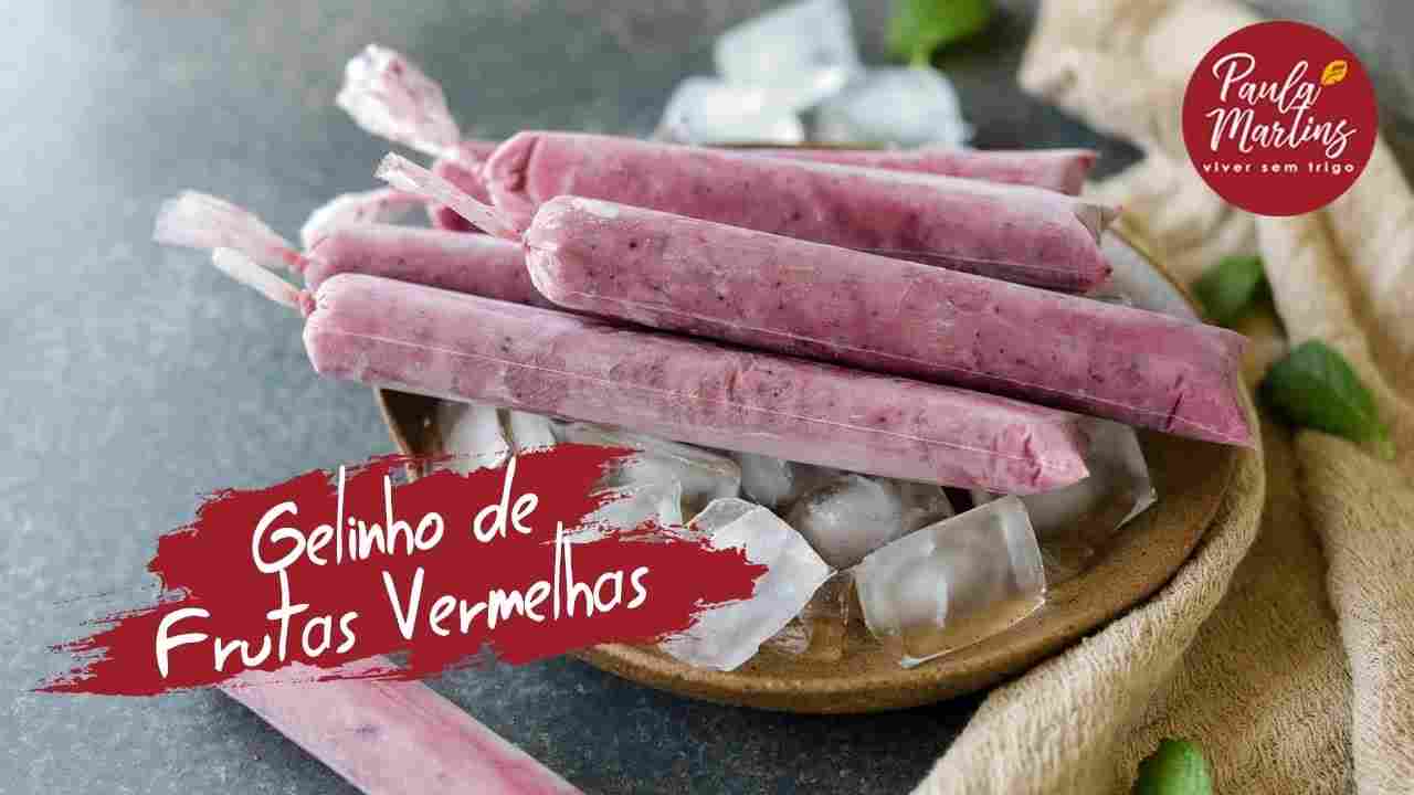 Gelinho de Frutas Vermelhas Viver sem Trigo por Paula Martins