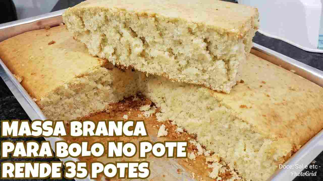 Massa Branca para Bolo de Pote que Rende 35 Potes, Receita Fácil e Lucrativa