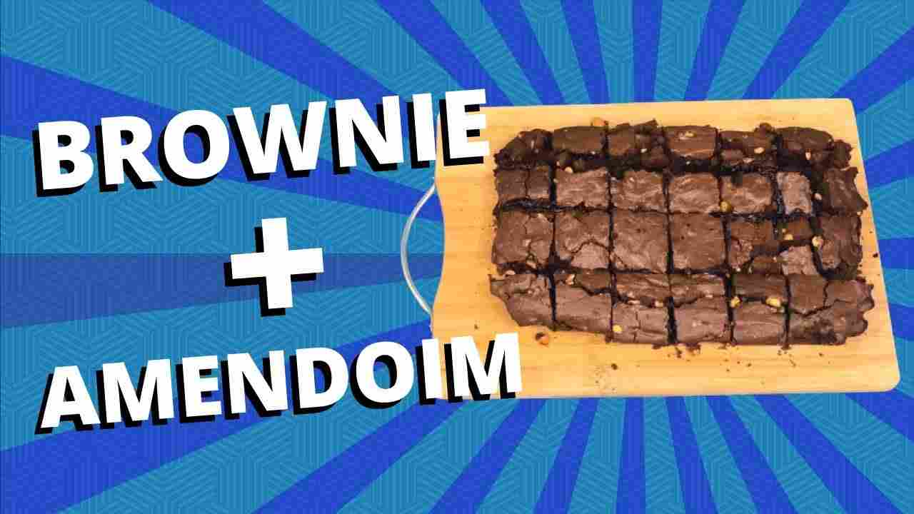 Melhor Brownie de Chocolate e Amendoim Rápido e Pratico Feito na Batedeira
