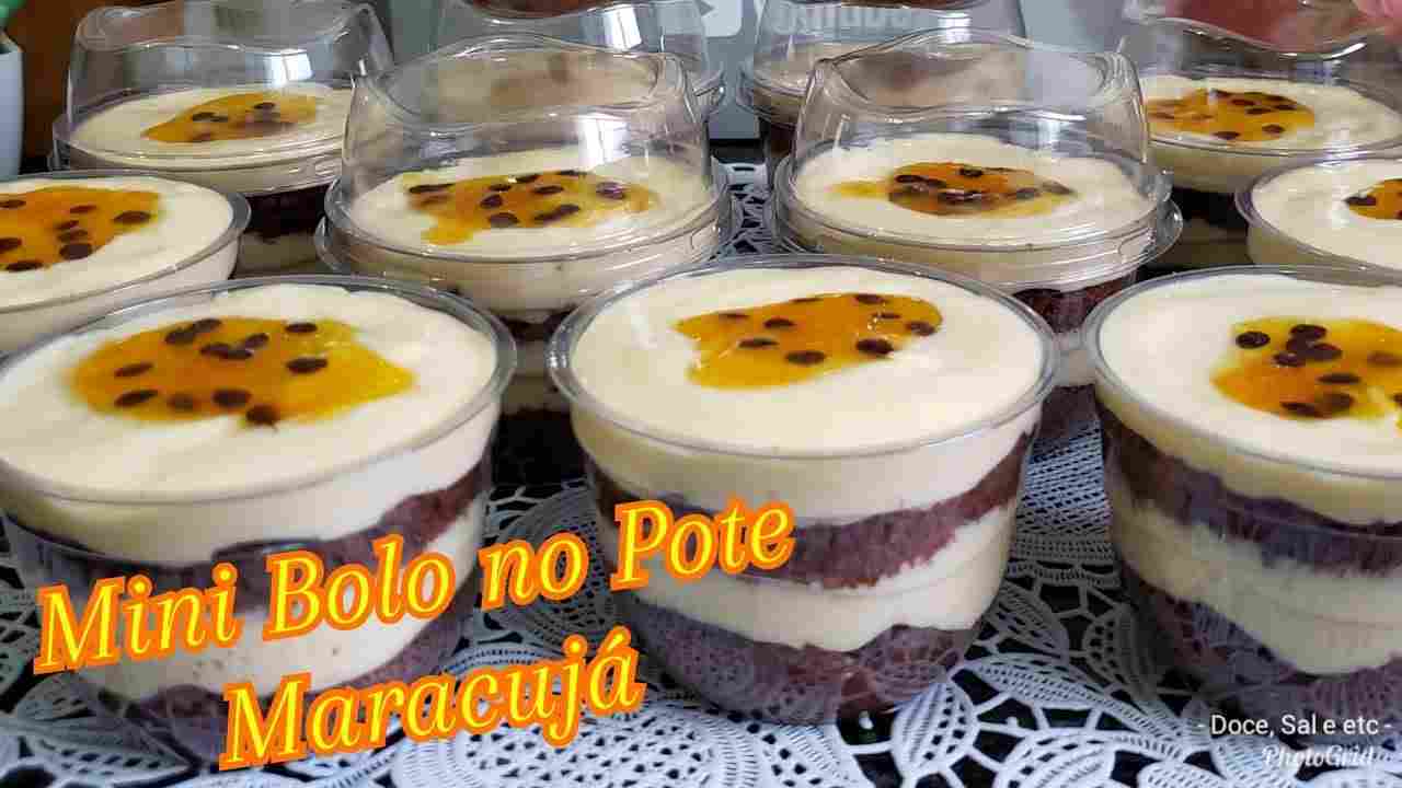 Fature Muito Mini Bolo no Pote Maracujá Faça e Venda Mini Bolo no Pote