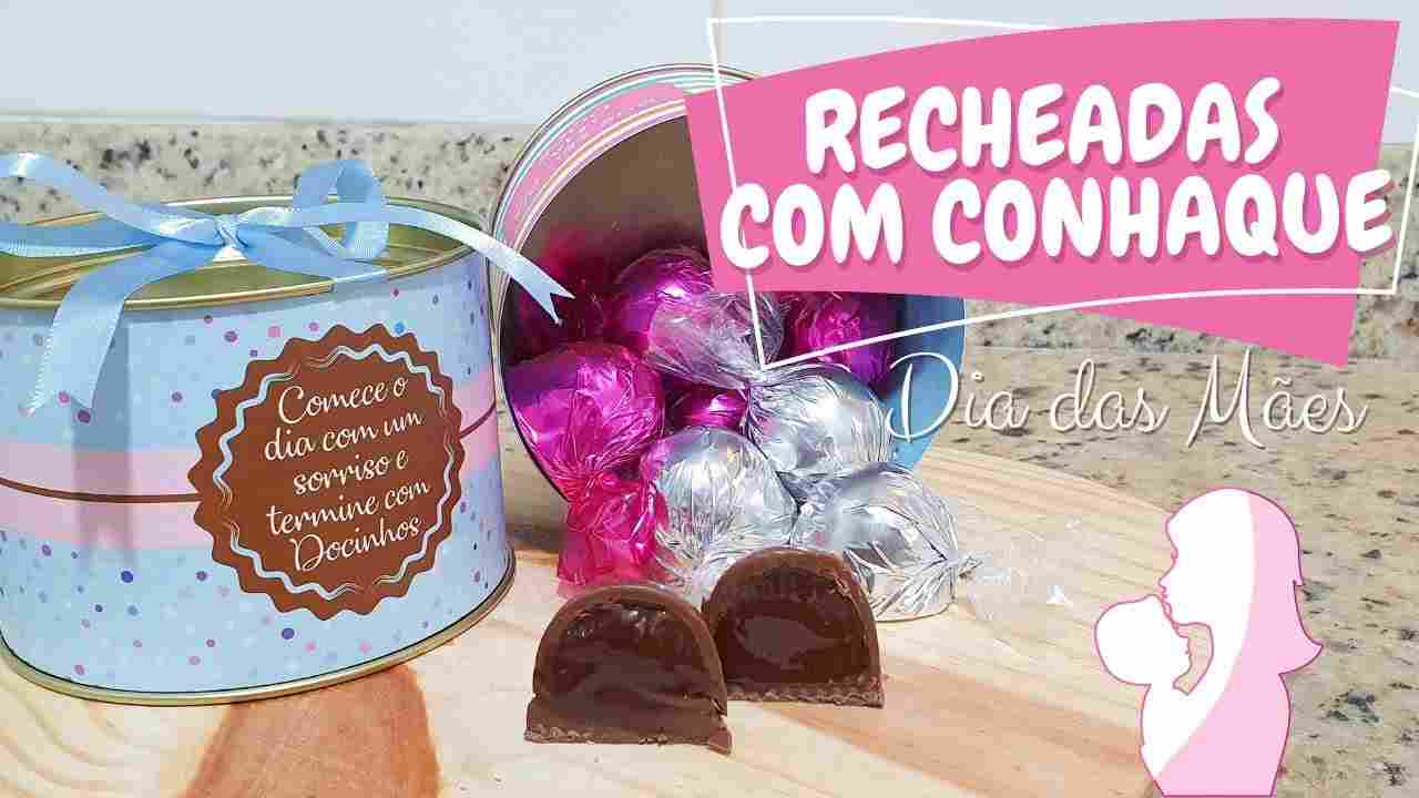 Mini Trufa com Recheio de Trufa de Conhaque (Presente Dia das Mães)