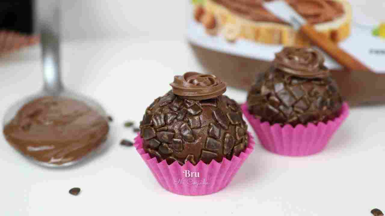 O Melhor Brigadeiro de Nutella - Brigadeiro Aerado de Nutella - Docinho de Nutella Bru na Cozinha