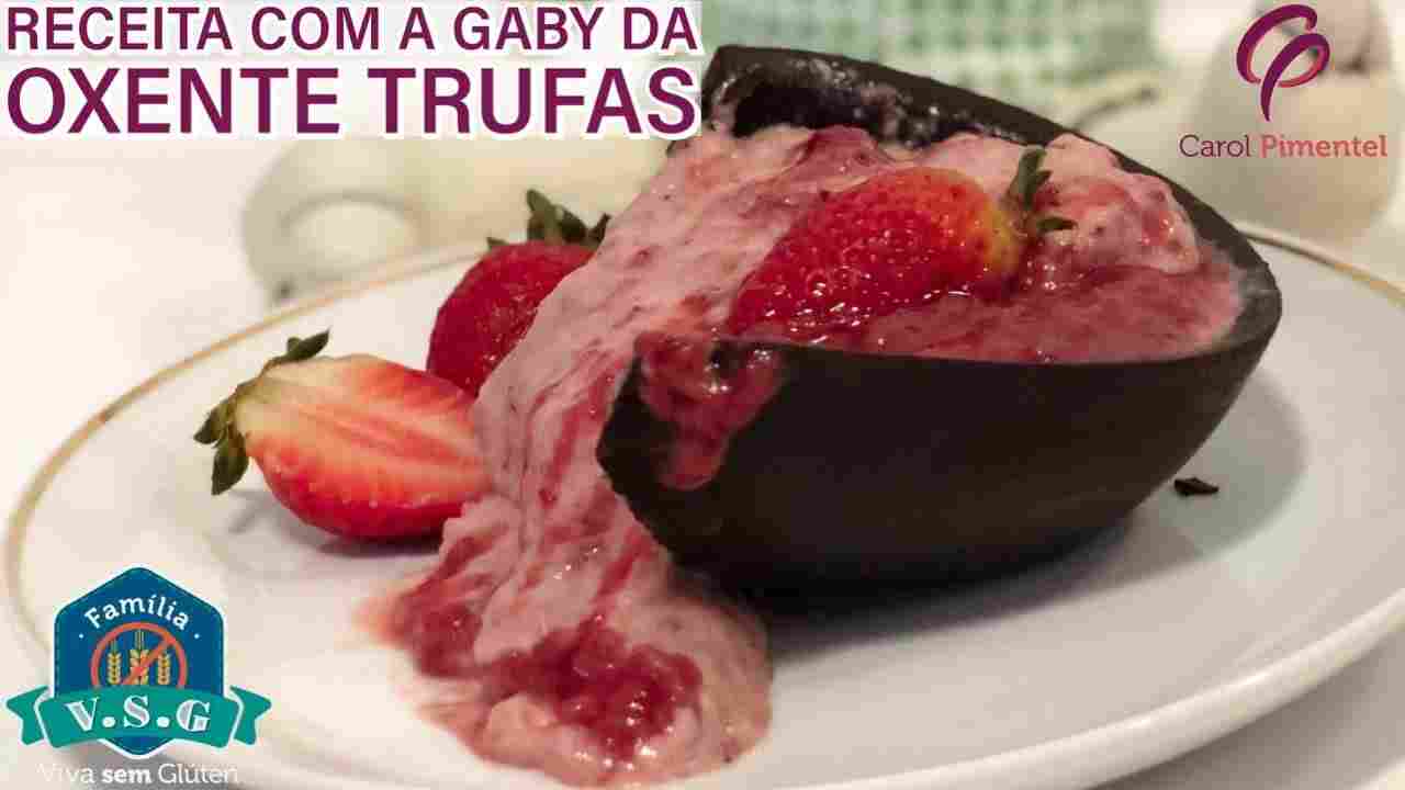Ovo de Páscoa de Brigadeiro de Morango da Gaby (Oxente Trufas)