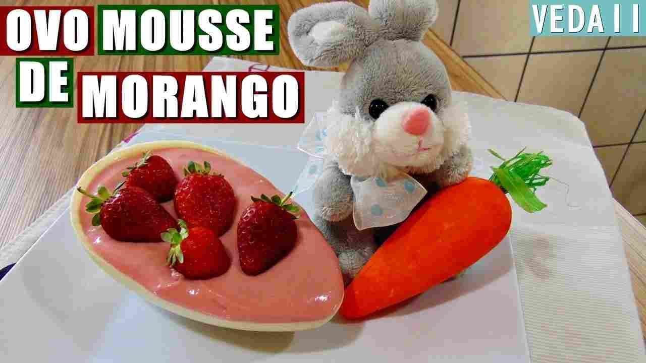 Ovo de Páscoa de Colher com Mousse de Morango