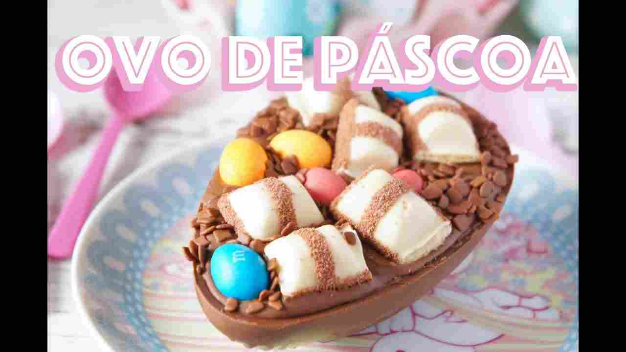 Receita de Ovo de Páscoa Recheado com Brigadeiro de Leite Ninho e Nutella