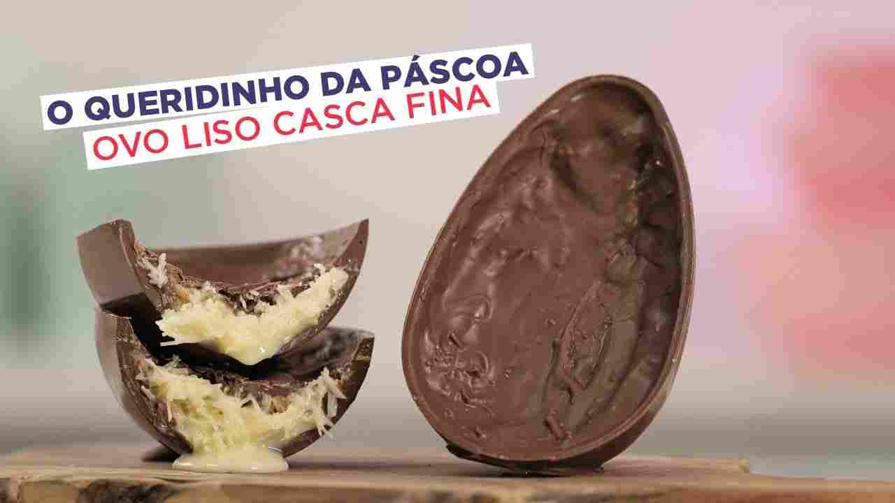 Ovo de Páscoa Trufado Utilizando a Forma de Ovo Liso Casca Fina Exclusividade Bwb