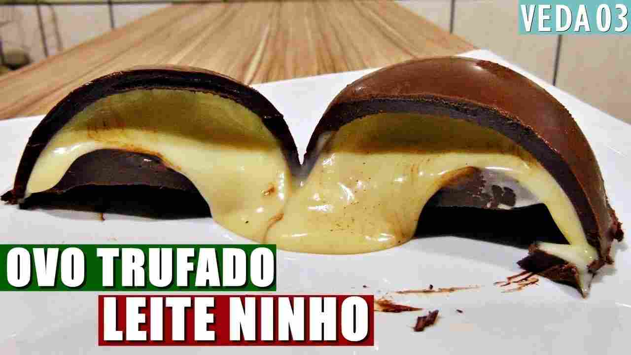 Ovo de Páscoa Trufado de Leite Ninho Delicioso Menino Prendado