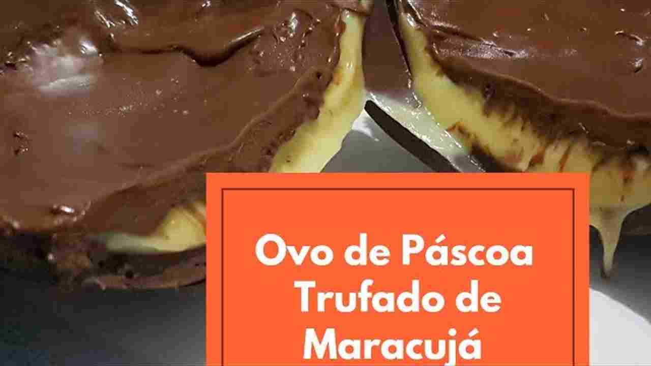 Ovo de Páscoa Trufado de Maracujá Seu Próprio Ovo de Páscoa
