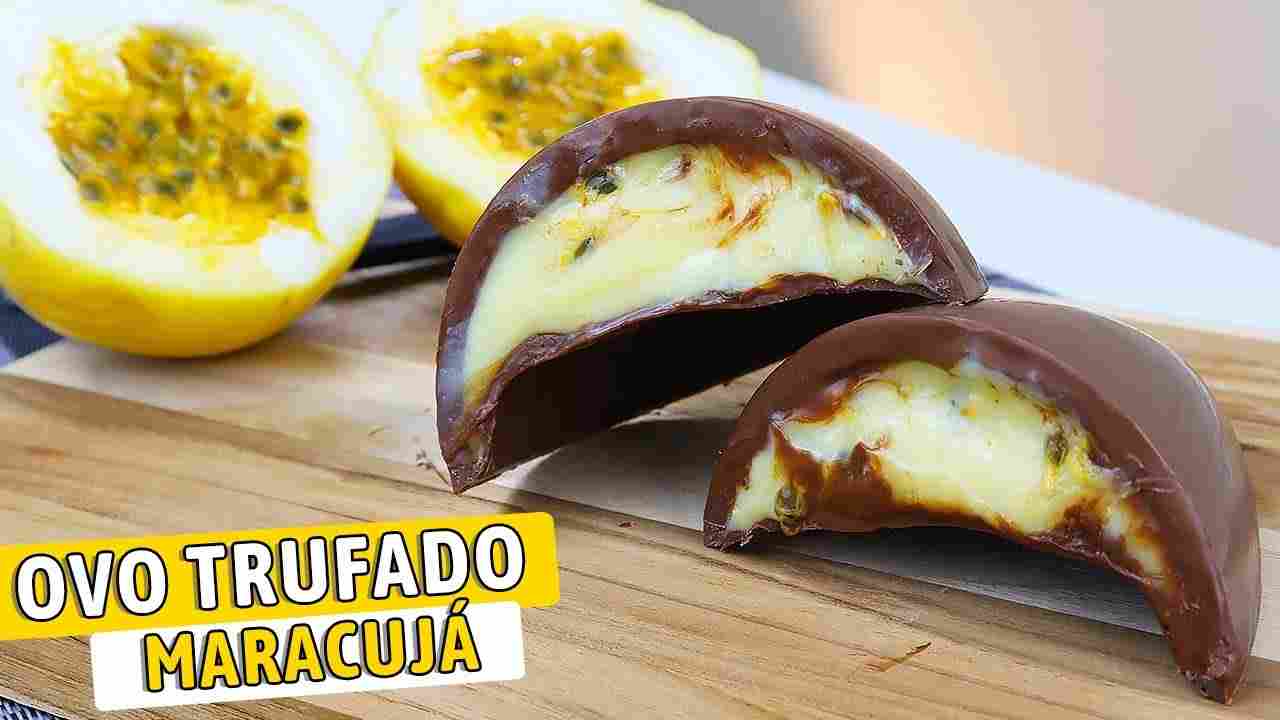 Ovo de Páscoa Trufado de Maracujá Fácil Barato e Delicioso