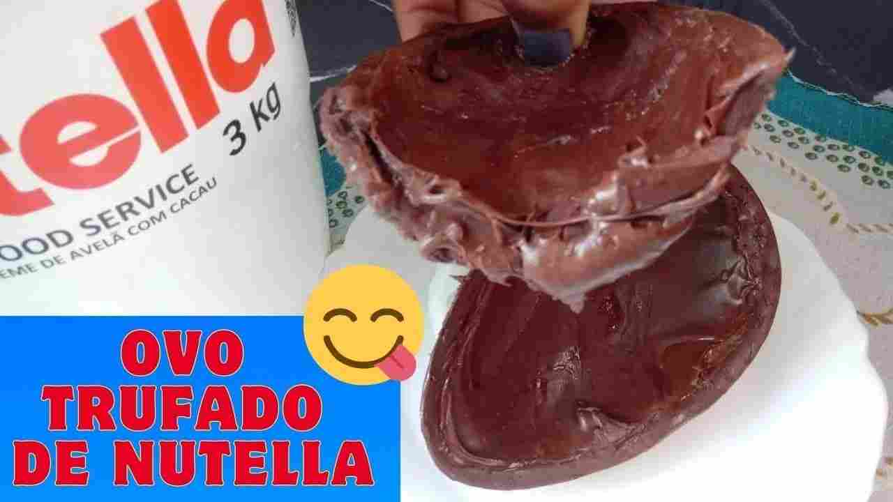 Ovo de Páscoa Trufado de Nutella Fácil e Rápido Maonamassacomasi