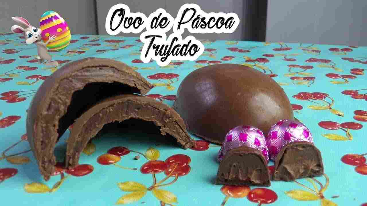 Ovo de Páscoa Trufado - Casca e Bombons Trufados Simples