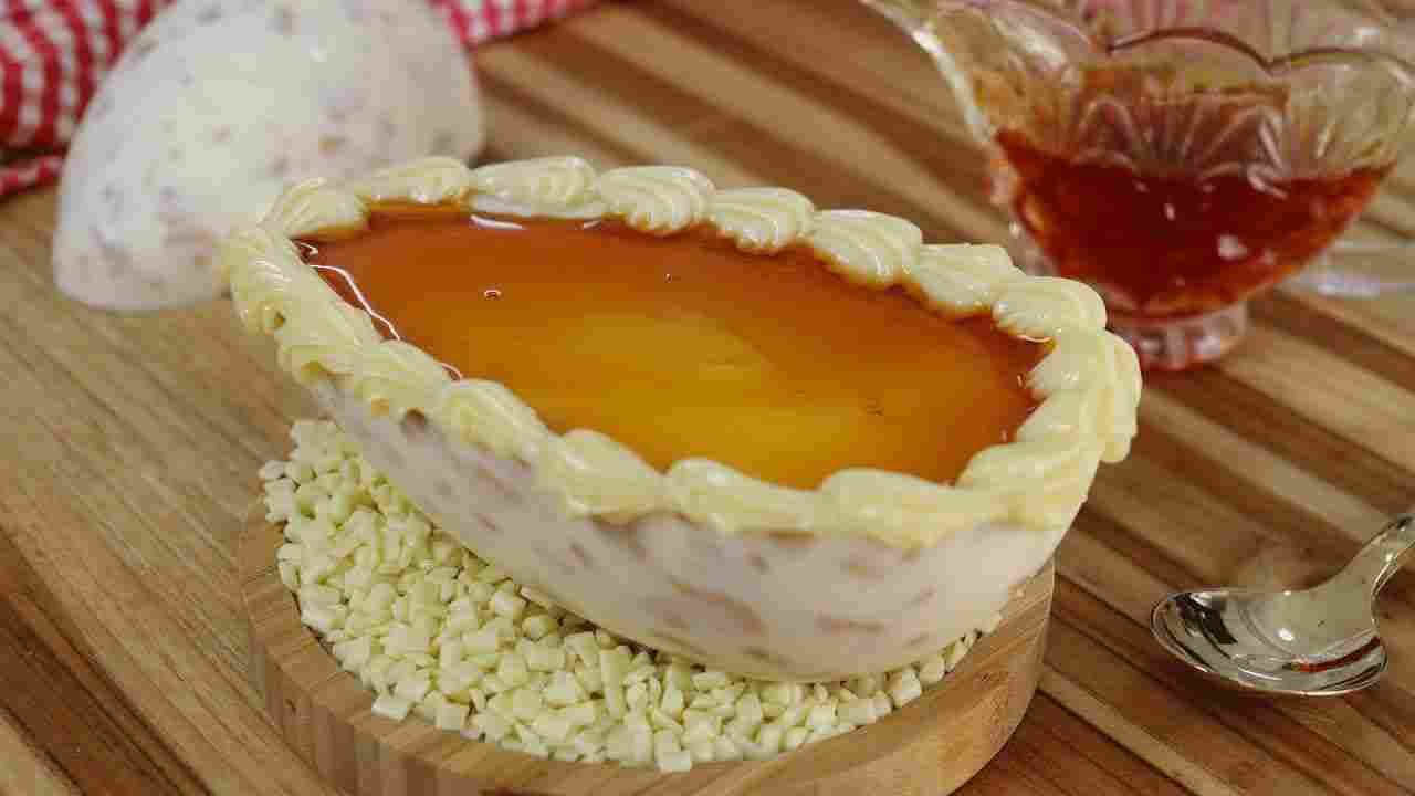 Ovo de Pudim sem Forno e sem Gelatina Casca Crocante de Caramelo