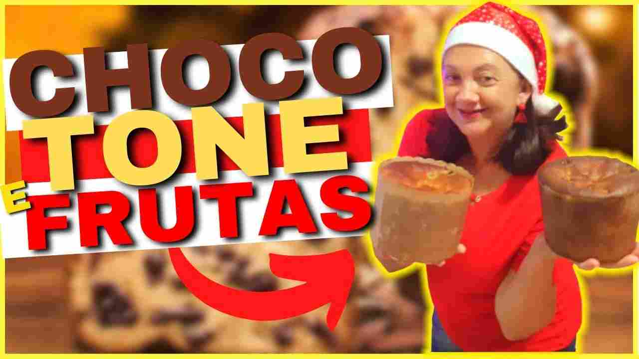 Panetone Chocotone Trufado e Cristalizado de Frutas - Deliciosos Cozinhando com a Nena