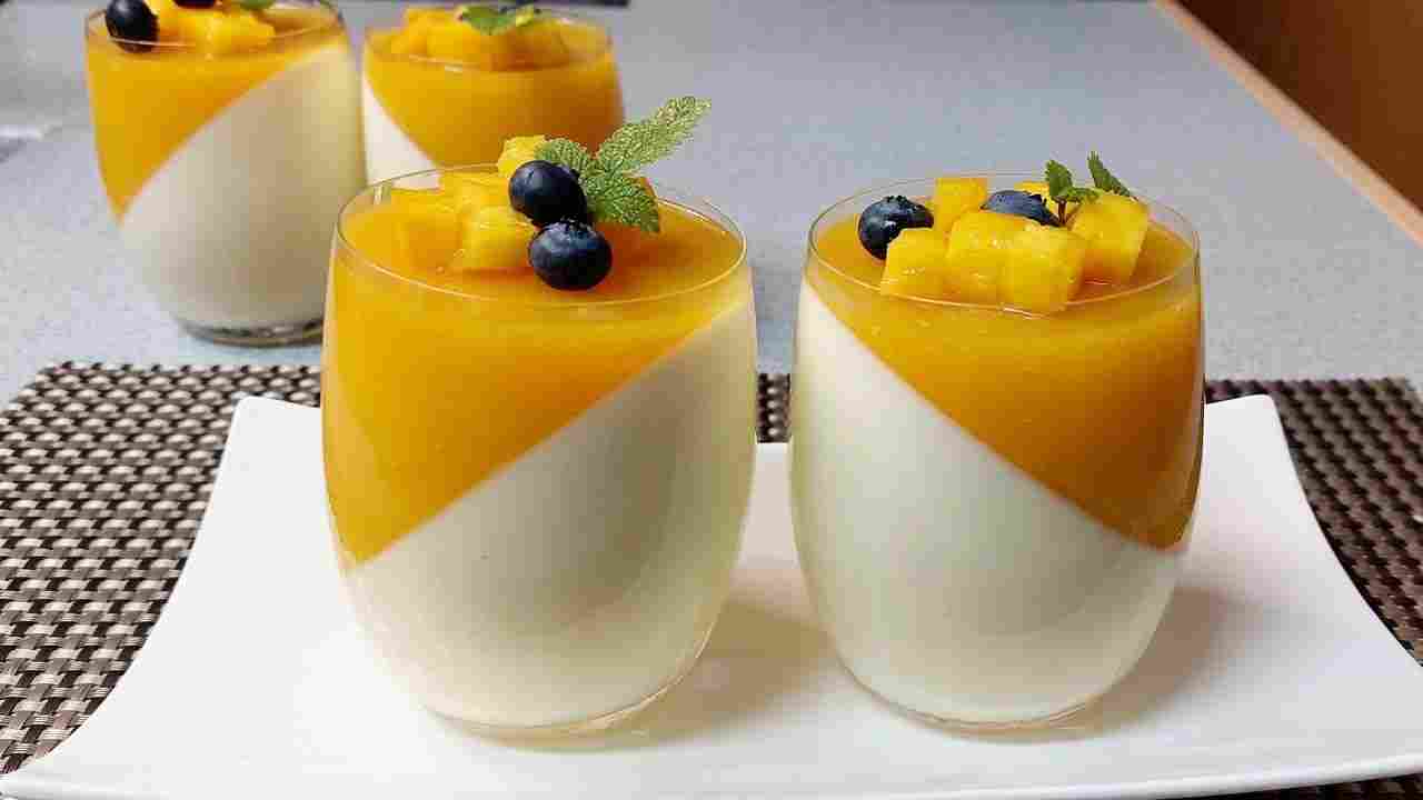 Sobremesa Fácil de 4 Ingredientes!! Panna Cotta de Manga Deliciosa