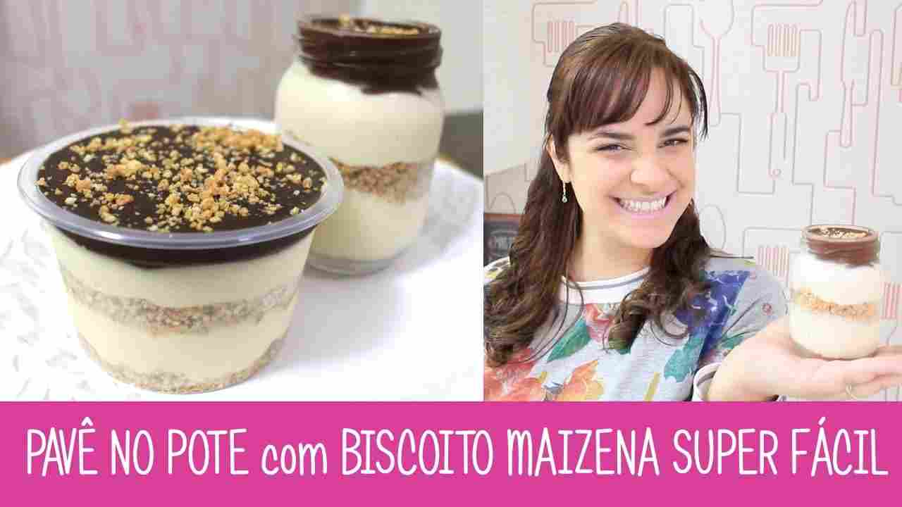 Pavê no Pote com Bolacha Maizena