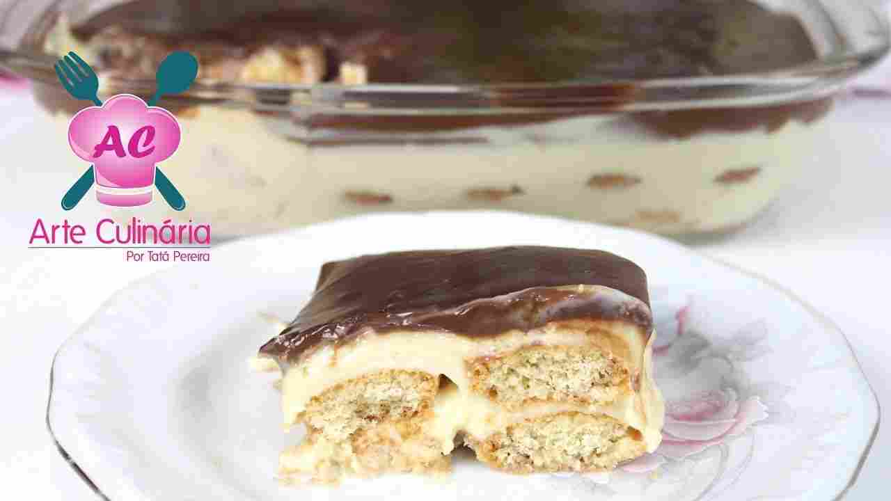 Pavê Simples de Chocolate e Creme Branco