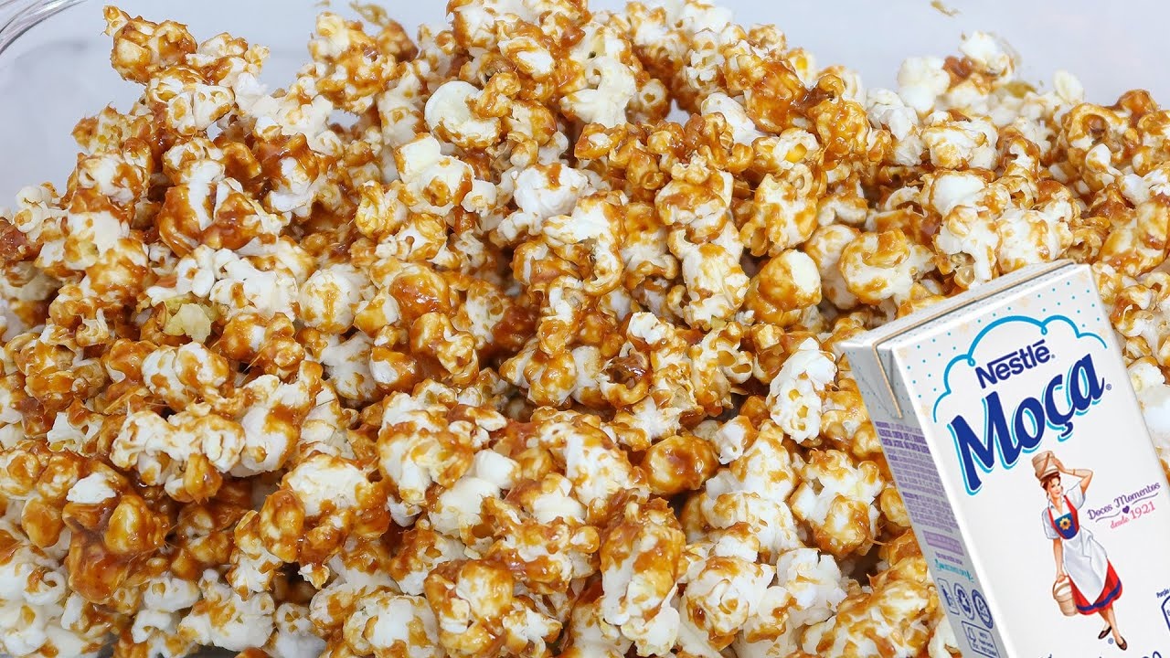 Pipoca de Leite Condensado Caramelizado