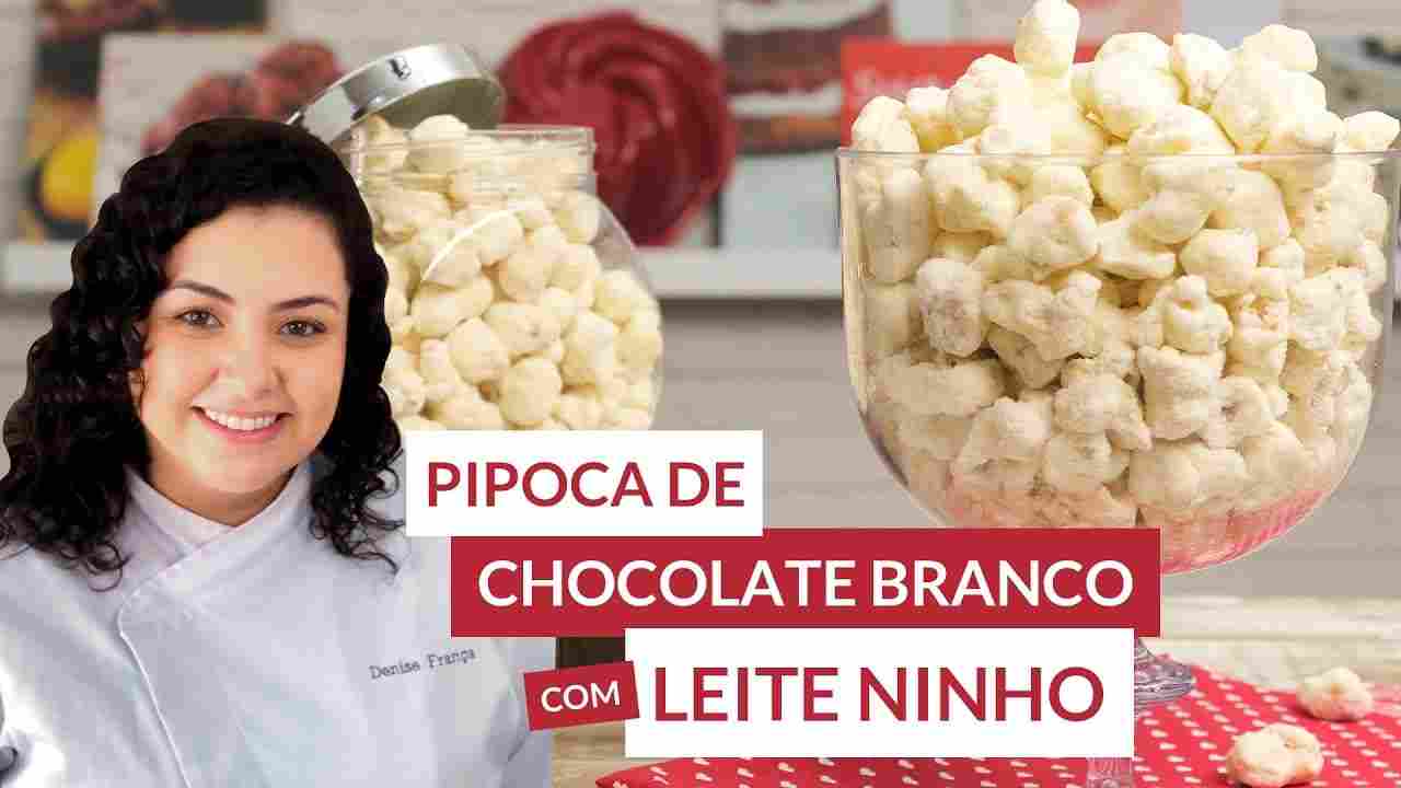 Pipoca de Chocolate Branco com Leite Ninho com Denise França e Sicao Loja Santo Antonio