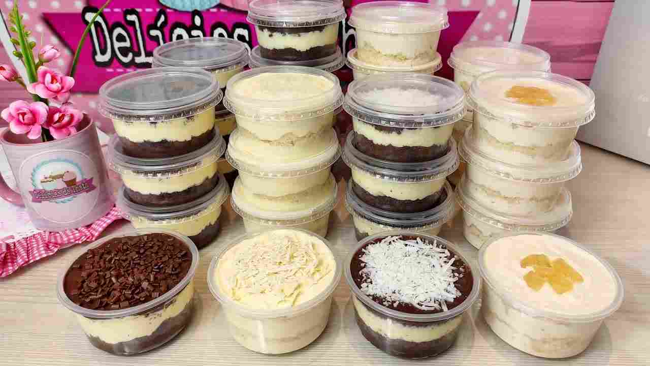 Quatro Sabores de Bolo no Pote para Vender Muito - Lucro Garantido - Faça e Venda