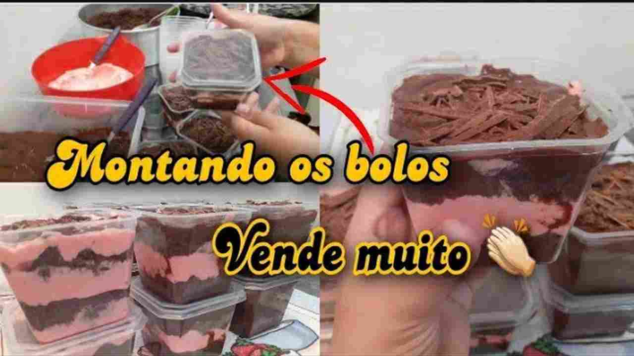 Recheio de Sensação para Bolo no Pote que Rende e Fácil Recheio de Chocolate e Morango