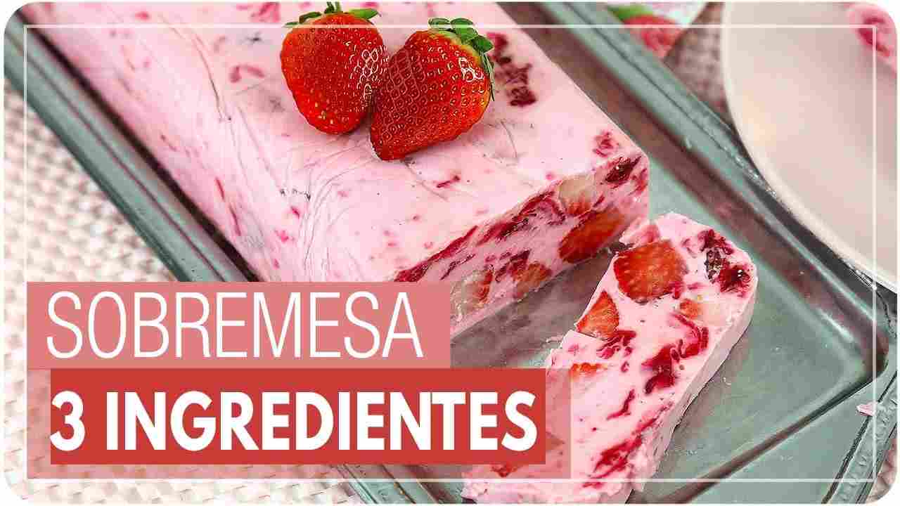 Sobremesa de Morango Fácil com 3 Ingredientes Mamãe Vida Saudável
