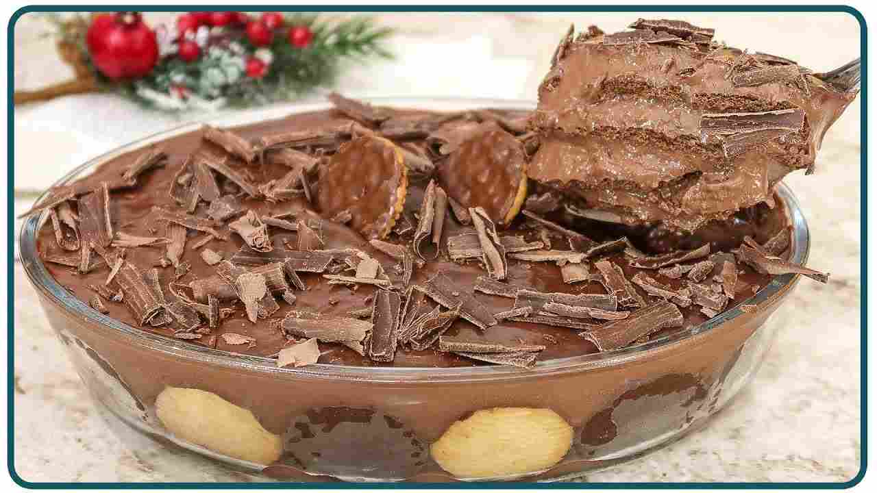 Sobremesa Gelada de Chocolate para o Natal Nandu Andrade