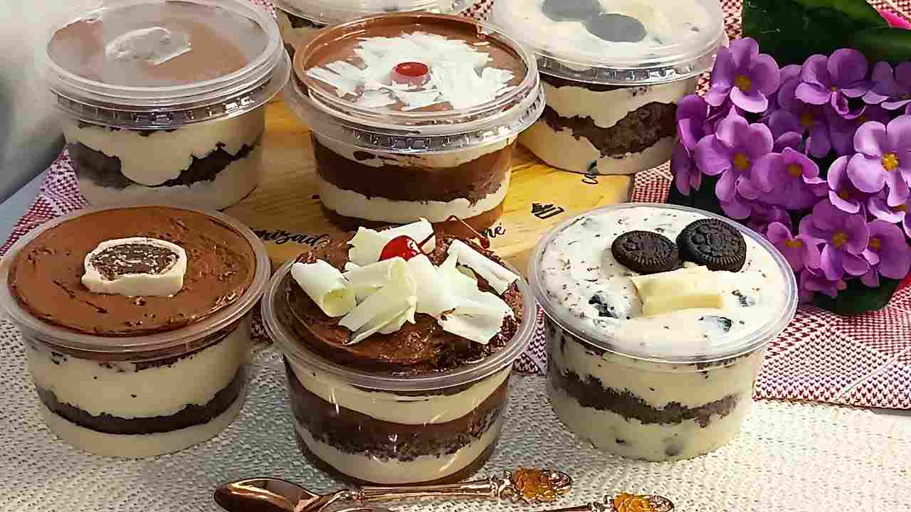 Três Sabores de Bolo no Pote Usando os Mesmos Recheios! Laka Oreo, Ouro Branco e Dois Amores!